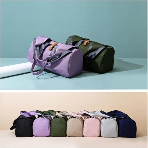 Small Gym Bag for Women with Shoe Compartment & Wet Pocket Sports Travel Duffel Bag,Yoga Gym Totes With Mat Holder,Waterproof Carry On Weekender Overnight Bag (Navy) in Kuwait