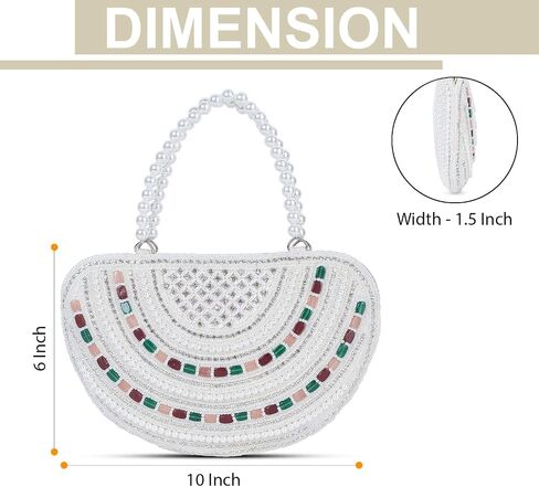 Bag Pepper Letest Handicraft Embroidered Bridal Handbag/Shoulder Bag| Purse Clutch Latest Fashion for Women & Girls in Saudi Arabia