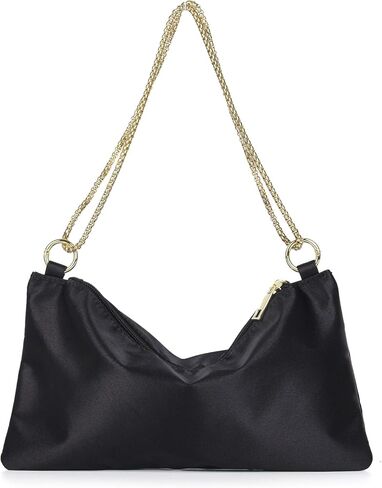 ChuLian Women Satin Evening Handbag Shoulder Bag Wedding Prom Clutch Purse Elegant Evening Bag for Wedding Prom Bridal in Kuwait