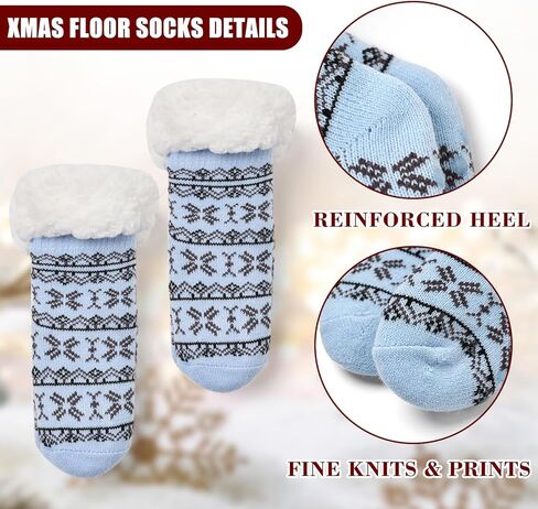 Boys Winter Fuzzy Socks for Kids Boys Warm Fluffy Socks Thick Thermal Floor Socks with Grips for Home 3 Pack in Kuwait