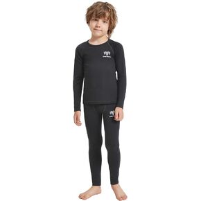 Adeptwool Boy Kids Merino Wool Base Layer Set Top and Bottom Thermal Underwear in Saudi Arabia