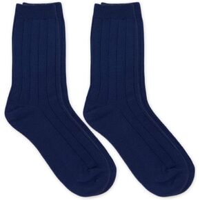 Jefferies Socks Boys' Rayon Made from Bamboo School Uniform Ribbed Crew Socks 2 Pair Pack