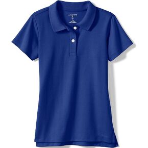 Lands' End School Uniform Girls Short Sleeve Feminine Fit Interlock Polo Shirt