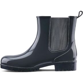 HISEA Short Rain Boots for Women Waterproof Garden Shoes Anti-Slipping Ankle Chelsea Rainboots for Ladies with Comfort Insole Lightweight Stylish Rubber Rain Shoes Outdoor Work Booties in Kuwait