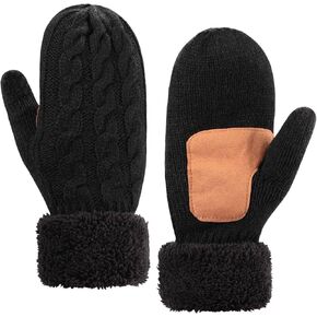 قفازات LiuSuper للنساء للطقس البارد، قفازات وقفازات نسائية، قفازات صوف بأصابع تعمل باللمس، مبطنة بالصوف in Kuwait