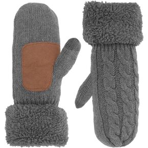 Mittens for Women Cold Weather,Women's Winter Gloves Warm Lining,Merino Wool Knit Gloves with Thermal Thick Fleece in Kuwait