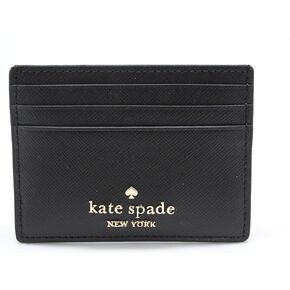 Kate Spade New York Madison Saffiano Leather Small Slim Card Holder in Black in Saudi Arabia