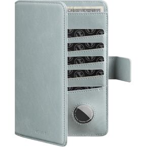 VULKIT Passport Wallet Compatible with Airtag Holder RFID Blocking Bifold Travel Card Holder for Men or Women(Black)