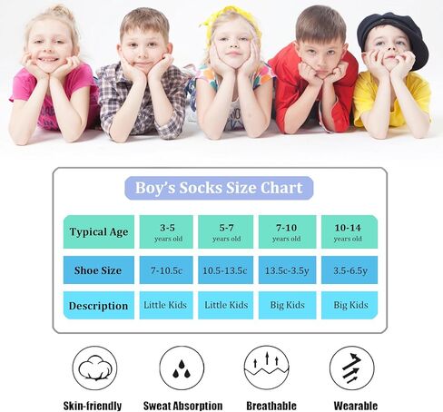 Tsmollyu 24 زوجًا من الجوارب للأولاد، جوارب رياضية للأطفال، جوارب رياضية منخفضة القطع، جوارب نصف مبطنة in Kuwait