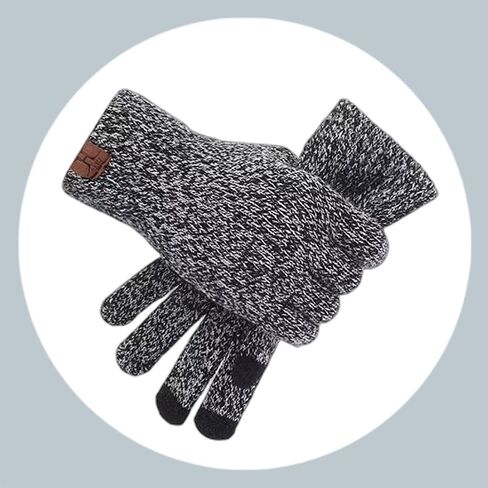 JTJFIT 3PCS In 1 Winter Warm Knit Beanie Hat+Long Scarf+Touchscreen Gloves Set with Knit Fleece Lined for Men in Saudi Arabia
