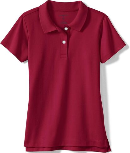 قميص بولو إنترلوك بأكمام قصيرة للفتيات من Lands' End School Outfit in Kuwait