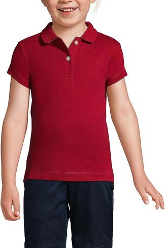 قميص بولو إنترلوك بأكمام قصيرة للفتيات من Lands' End School Outfit in Kuwait