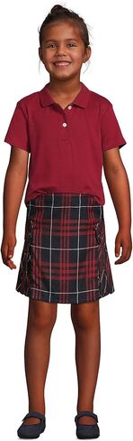 قميص بولو إنترلوك بأكمام قصيرة للفتيات من Lands' End School Outfit in Kuwait