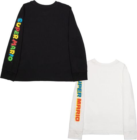 Nintendo Kids Super Mario Bros Mario & Luigi Boys Long Sleeve 2-Pack T-Shirt Bundle Set for Boys in Saudi Arabia