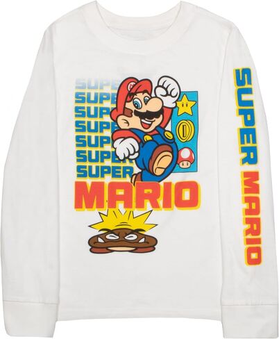 Nintendo Kids Super Mario Bros Mario & Luigi Boys Long Sleeve 2-Pack T-Shirt Bundle Set for Boys in Saudi Arabia
