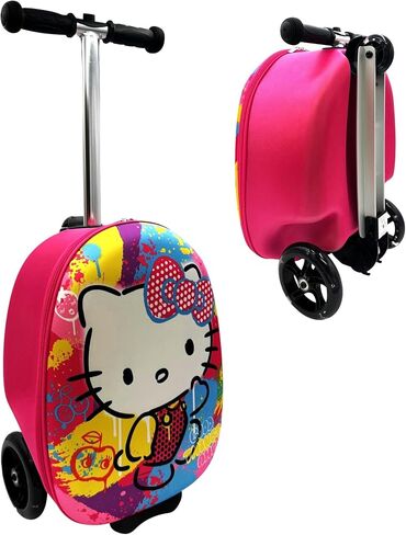 Fast Forward Kid’s Licensed 18" Ride-On Suitcase Scooter - Lightweight Carry-On Luggage Scooter With LED Light Up Wheels (Spider-Man) in Saudi Arabia