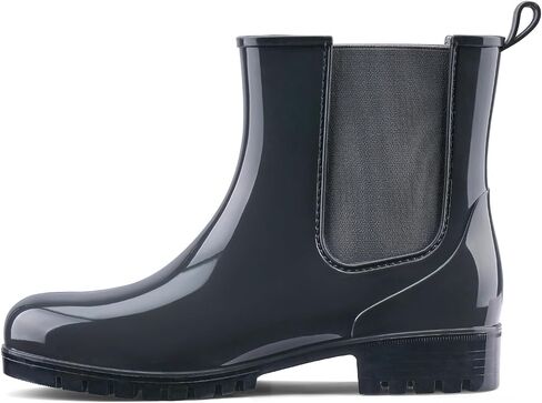 HISEA Short Rain Boots for Women Waterproof Garden Shoes Anti-Slipping Ankle Chelsea Rainboots for Ladies with Comfort Insole Lightweight Stylish Rubber Rain Shoes Outdoor Work Booties in Kuwait