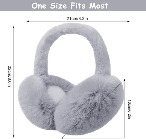 Ear Muffs for Women, Foldable Winter Faux Furry Earmuffs, Adjustable Soft Ear Warmer Covers in Saudi Arabia