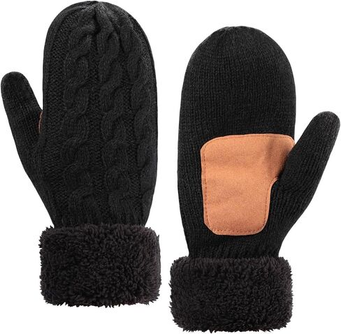 قفازات LiuSuper للنساء للطقس البارد، قفازات وقفازات نسائية، قفازات صوف بأصابع تعمل باللمس، مبطنة بالصوف in Kuwait