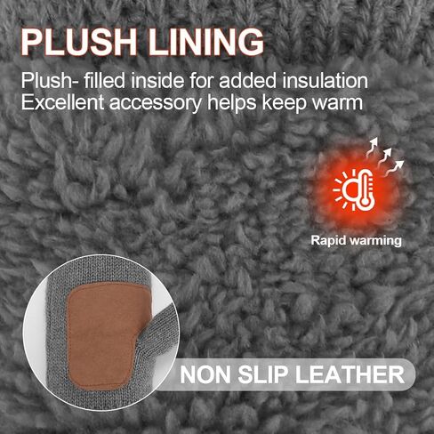 Mittens for Women Cold Weather,Women's Winter Gloves Warm Lining,Merino Wool Knit Gloves with Thermal Thick Fleece in Kuwait