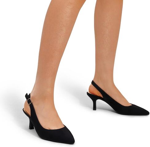 DREAM PAIRS المرأة كعب هريرة مغلق اصبع القدم Slingback وأشار اصبع القدم منخفضة الكعب الخنجر فستان الزفاف أنيقة الزفاف مضخات الأحذية in Kuwait