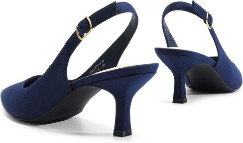 DREAM PAIRS المرأة كعب هريرة مغلق اصبع القدم Slingback وأشار اصبع القدم منخفضة الكعب الخنجر فستان الزفاف أنيقة الزفاف مضخات الأحذية in Kuwait