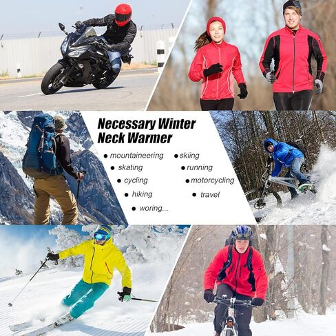 3 Pack Winter Neck Gaiter Windproof Neck Warmer Breathable Face Neck Mask for Men Cold Weather Ski Motorcycle Snowboard Cycling Running Outdoor, 3 Colors, Stylish Color/ Black, Grey, Blue, One size in Kuwait