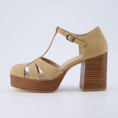 CUSHIONAIRE Women's Tizzy Mary Jane Platform Heels +Memory Foam, Wide Widths Available in Saudi Arabia