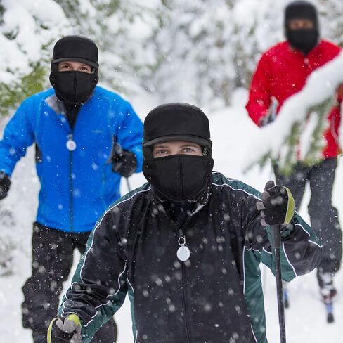 Winter Trapper Hat for Men, 3-in-1 Warm Hat with Ear Flaps & Removable Windproof Mask, Cold Weather Ushanka Hat for Outdoor Skiing Cycling Hunting Fishing Black in Kuwait