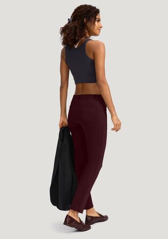 سراويل فستان نسائية مبطنة بالصوف من Rammus مع جيوب سراويل شتوية دافئة للطقس البارد سراويل ضيقة للعمل الكاجوال in Kuwait