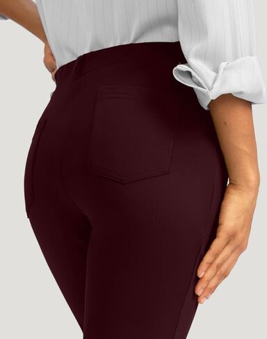 سراويل فستان نسائية مبطنة بالصوف من Rammus مع جيوب سراويل شتوية دافئة للطقس البارد سراويل ضيقة للعمل الكاجوال in Kuwait