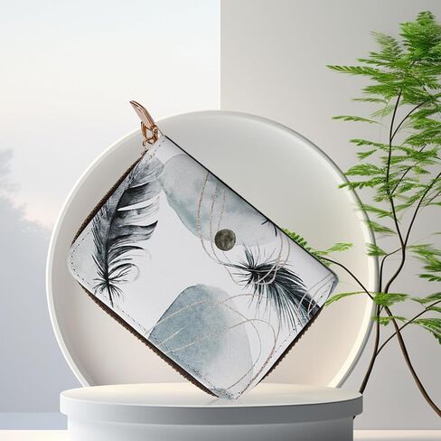 PELURO Elegant Accordion Card Holder Bag withFloral Patterns - 11 Card Slots, Coin Purse Casefor Women's Card Storage in Kuwait