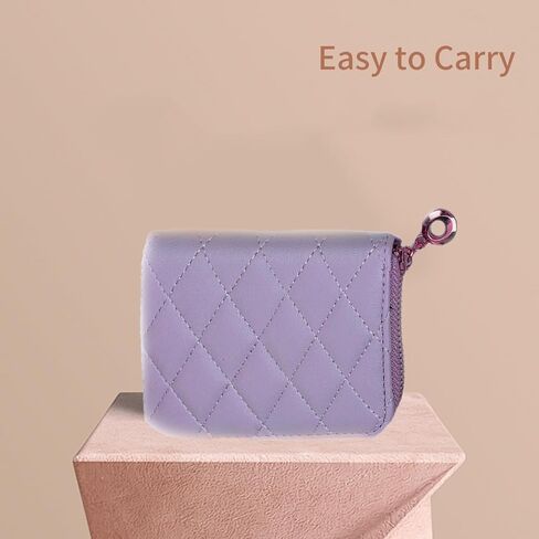 محفظة عملات معدنية على طراز الأكورديون من IFFANY مع فتحات متعددة للبطاقات - محفظة صغيرة محمولة للعملات المعدنية للنساء - أرجواني in Kuwait