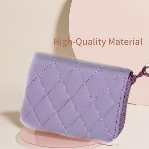 محفظة عملات معدنية على طراز الأكورديون من IFFANY مع فتحات متعددة للبطاقات - محفظة صغيرة محمولة للعملات المعدنية للنساء - أرجواني in Kuwait