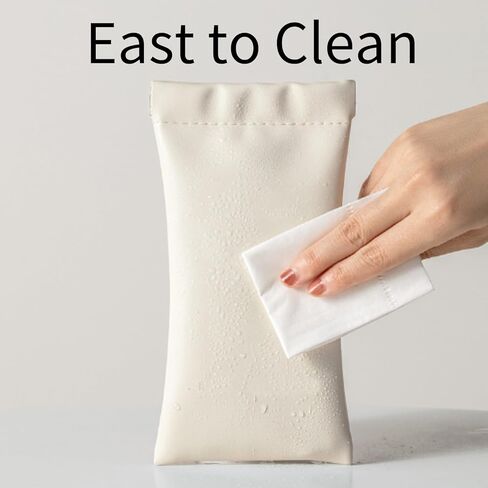 Long Coin Pouch Change Holder For Woman PU Coin Wallet Purse for Travel Party(White) in Kuwait