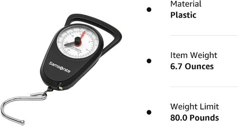 Samsonite Manual Luggage Scale, Black, One Size in Saudi Arabia