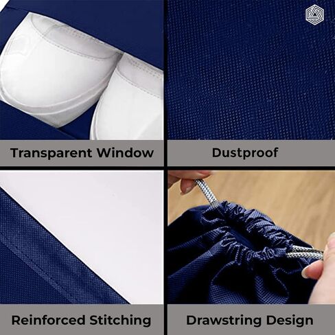 Boldfit Shoe Bags for Travel Essentials, Portable Dust-Proof Shoe Storage Covers for Packing, Travel Organizer for Women & Men, Shoe Bags with Rope, Pack of 6 in Saudi Arabia