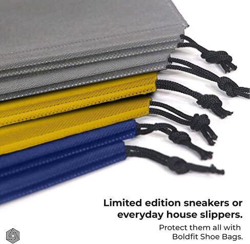 Boldfit Shoe Bags for Travel Essentials, Portable Dust-Proof Shoe Storage Covers for Packing, Travel Organizer for Women & Men, Shoe Bags with Rope, Pack of 6 in Saudi Arabia