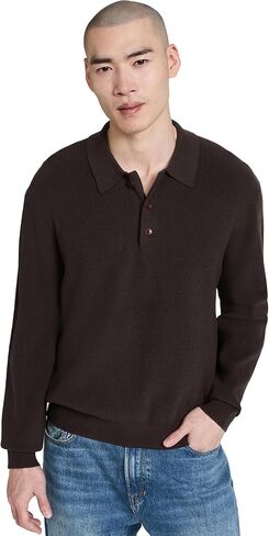 سترة بولو مضلعة للرجال بأكمام طويلة من Madewell in Kuwait