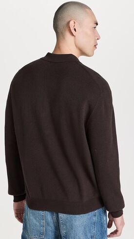 سترة بولو مضلعة للرجال بأكمام طويلة من Madewell in Kuwait