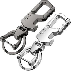 Mtverver Heavy Duty Keychain Opener with 2 Keyrings Car Keychains, Multifunctional Toolbox for Men and Women Car Keychains in Saudi Arabia