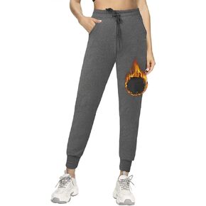 Aoliks Women's Fleece Lined Sweatpants Thermal Joggers with Pockets Winter Lounge Yoga Workout Running Pants in Kuwait