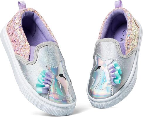 K KomForme Toddler Girls Boys Shoes Little Kids Slip on Canvas Sneakers for Running/Walking in Kuwait