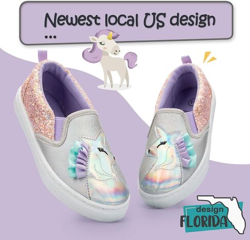 K KomForme Toddler Girls Boys Shoes Little Kids Slip on Canvas Sneakers for Running/Walking in Kuwait