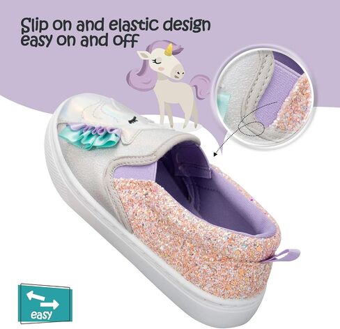 K KomForme Toddler Girls Boys Shoes Little Kids Slip on Canvas Sneakers for Running/Walking in Kuwait