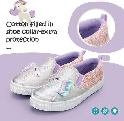 K KomForme Toddler Girls Boys Shoes Little Kids Slip on Canvas Sneakers for Running/Walking in Kuwait