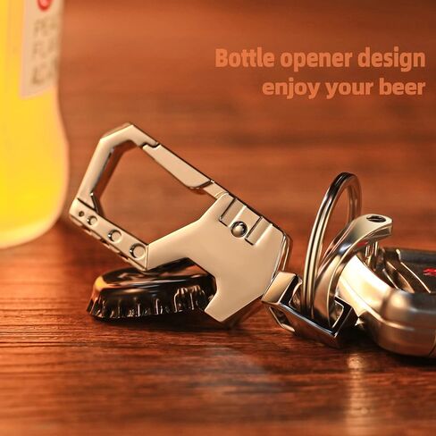 Mtverver Heavy Duty Keychain Opener with 2 Keyrings Car Keychains, Multifunctional Toolbox for Men and Women Car Keychains in Kuwait