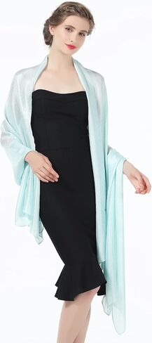BEAUTELICATE Silky Scarf Lightweight Shawls and Wraps for Evening Dress Wedding Party Brides Women Multiple Colors in Kuwait