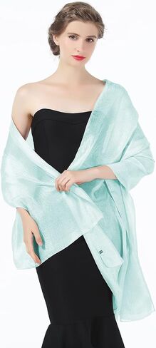 BEAUTELICATE Silky Scarf Lightweight Shawls and Wraps for Evening Dress Wedding Party Brides Women Multiple Colors in Kuwait