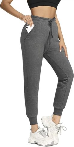 Aoliks Women's Fleece Lined Sweatpants Thermal Joggers with Pockets Winter Lounge Yoga Workout Running Pants in Kuwait